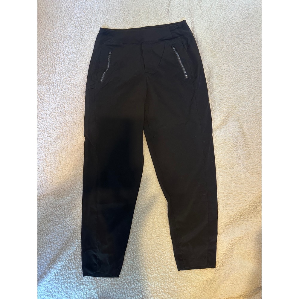 Athleta Headlands Hybrid Cargo II Tapered‎ Pants Black S 4 Hiking Travel Jogger